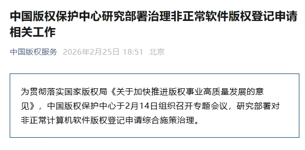 软著非正常申请治理